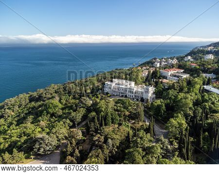 Aerial View Of Livadia Palace - Located On The Shores Of The Black Sea In The Village Of Livadia In 