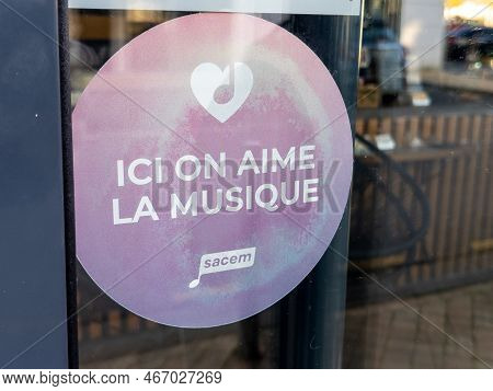 Bordeaux , Aquitaine  France - 12 05 2022 : Sacem Logo Brand And Text Sign Professional Association 