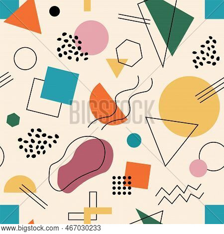Trendy Abstract Vector Pattern. Minimal Geometric Shape. Creative Vector Background.