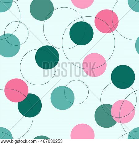 Trendy Abstract Vector Pattern. Minimal Geometric Shapes. Creative Circle Vector Background.