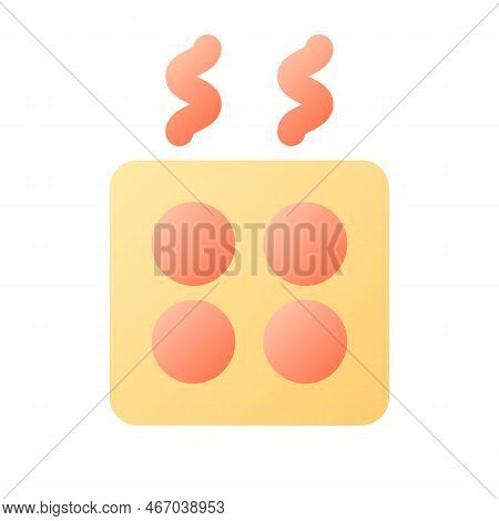 Kitchen Stove Pixel Perfect Flat Gradient Color Ui Icon. Home Appliance. Preparing Food. Simple Fill
