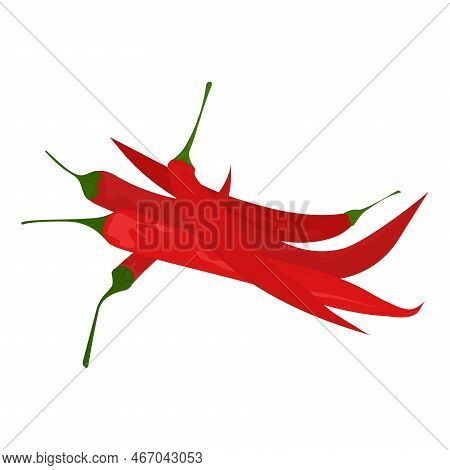 Red Hot Chili Pepper On A White Background, Isolated