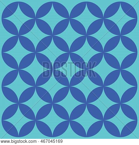 Geometric Background With A Regular Repeating Quarter Circle Pattern. Abstract Wallpaper On A Bright