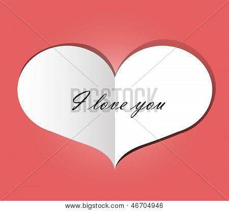 Cuore di carta con nota