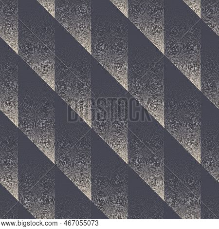 Elegant Geometric Dot Work Graphic Seamless Pattern Vector Abstract Background. Old Fashioned Textil