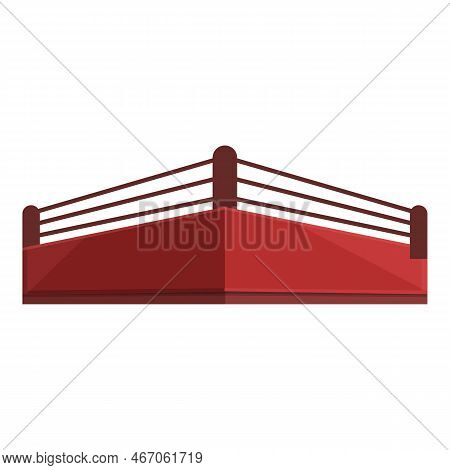 Boxing Arena Icon Cartoon Vector. Sport Champion. Award Referee