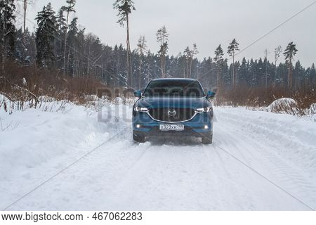 Moscow, Russia - January 22, 2022. Mazda Cx5 (kf) Skyactive. A Modern Subcompact Crossover Suv.  Maz