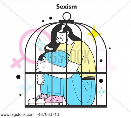 Gender Inequality Concept. Women Social Imparity Problem. Bias And Sexism I