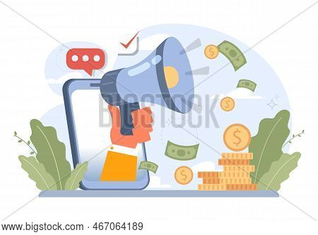 Attraction Of Potential Customers. Marketing Strategy For Business