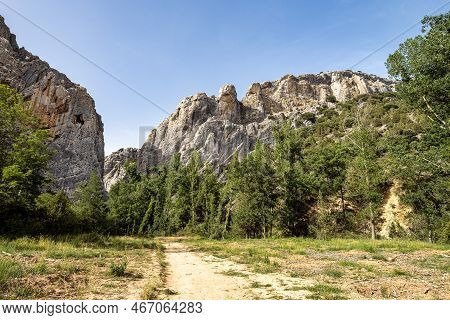 La Yecla Gorge, Burgos Province, Spain. It Is A Deep And Narrow Gorge Modeled In Limestone Materials