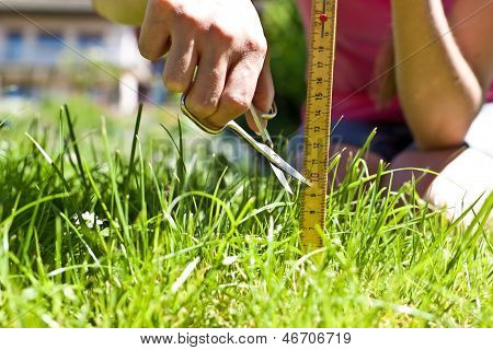 Woman Takes It To Mow The Lawn Exactly