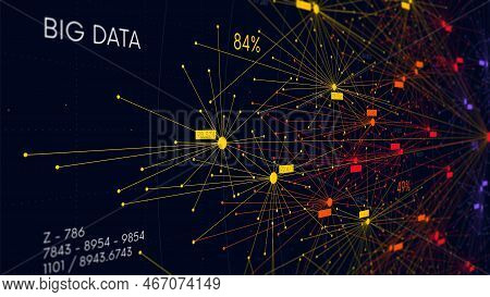 Big Data Information Nodes, Information Analysis And Sorting Of Neural Connections, Scientific Visua