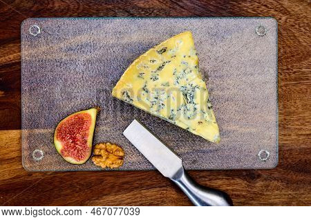Cheese Collection, English Old Stilton Blue Cheese Close Up