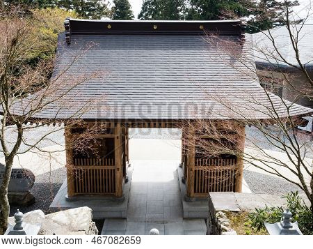 Miyoshi, Tokushima Prefecture, Japan - April 13, 2018: On The Grounds Of Umpenji, Temple Number 66 O