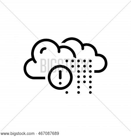 Black Line Icon For Prediction Forecast Augury Future Weather Atmosphere Cloud Rain Nature Environme