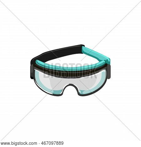Work Safety Glasses Cartoon. Work Safety Glasses Sign. Isolated Symbol Vector Illustration