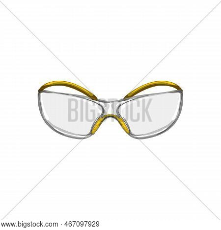Industrial Safety Glasses Cartoon. Industrial Safety Glasses Sign. Isolated Symbol Vector Illustrati