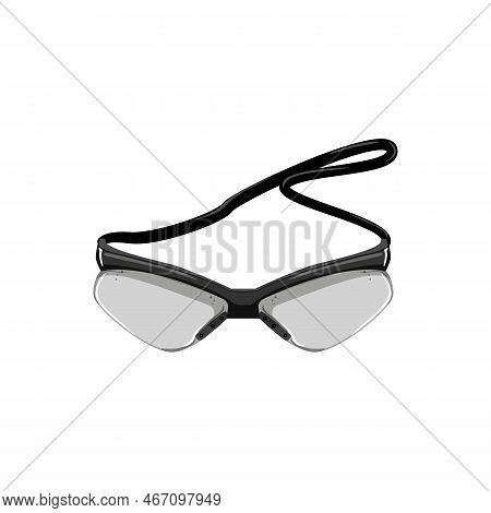 Construction Safety Glasses Cartoon. Construction Safety Glasses Sign. Isolated Symbol Vector Illust