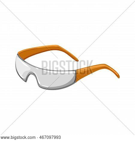 Safe Safety Glasses Cartoon. Safe Safety Glasses Sign. Isolated Symbol Vector Illustration
