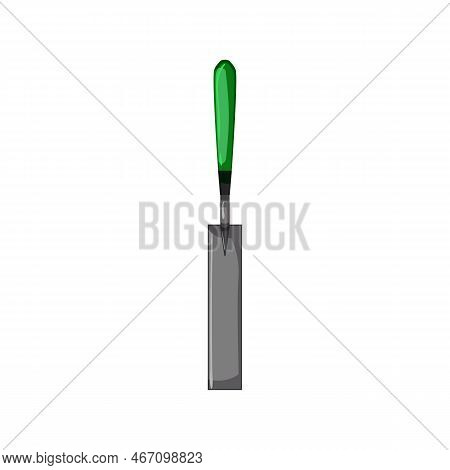 Work Trowel Cement Cartoon. Work Trowel Cement Sign. Isolated Symbol Vector Illustration