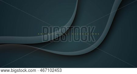 Abstract Realistic Dark Gray Wave Fluid Emboss Shape Background.eps10 Vector