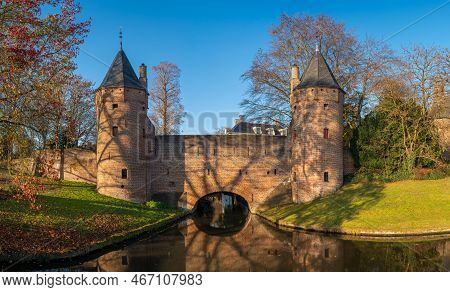 Historical Water Gate Monnikendam In The City Of Amersfoort, The Netherlands