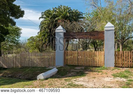 Elim, South Africa - Sep 21, 2022: Entrance To A Garden, Called De-heer-se-bos, In Elim, In The West