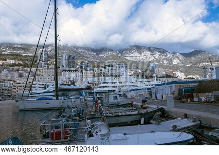 Monaco / Francia - December 10, 2022: Montecarlo Town View, Montecarlo, Monaco, France, Europe