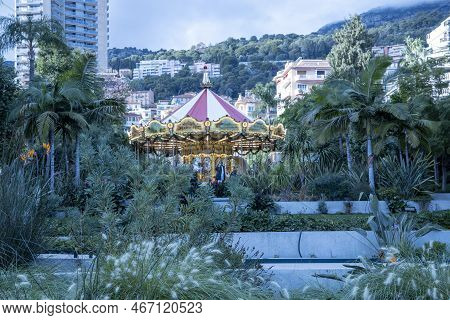 Monaco / Francia - December 10, 2022: Montecarlo Centre View Near Casino Of Montecarlo, Montecarlo, 