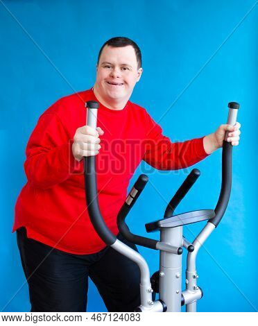 An Adult Man With A Syndrome Of Mental Deviation Is Engaged In Sports.