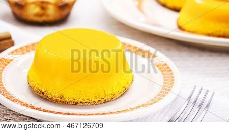 Typical Delicacy From Brazil And Portugal, Sweet Called Brisa Do Lis Or Quindim