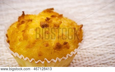Queijadinha Or Queijada, Homemade Sweet Baked From Bakery Confectionery From Brazil And Portugal