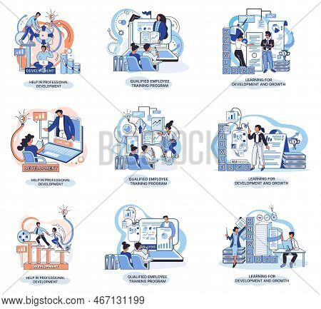 Help In Professional Development. Qualified Employee Training Program. Learning For Software Develop