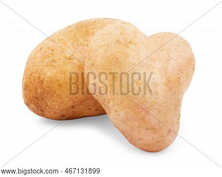 Sweet Potato With Slices Isolated On White