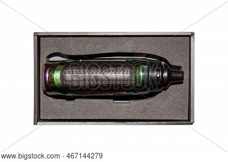 Vape Vaporizer For Smoking Liquid.subsystem With Replaceable Evaporator On A White Background. A Reu