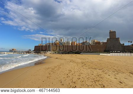 Termoli, Italy - December 11, 2022: View Of The Molise City From The Sant'antonio Beach