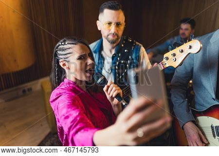 Lets Show Everybody How Our Repetition Is Going, Music Band Playing On Repetition And Recording Live