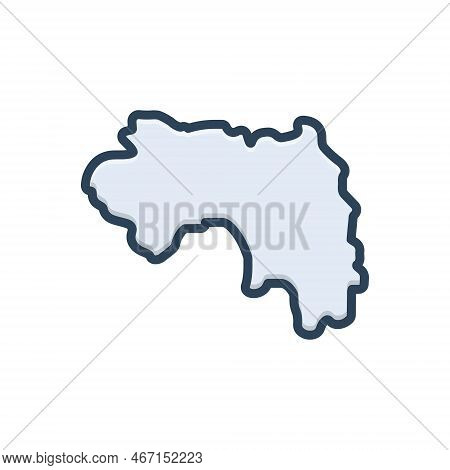 Color Illustration Icon For Guinea Map African Country Africa Atlantic Conakri Conakry Continent Ter