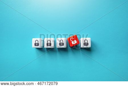 Security Breach. Security Is At Stake. Reveal The Secret. Alarm, Intrusion Alert. Multi Stage System