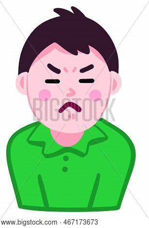 Fine Pissed Boy Angry And Sad Sticker