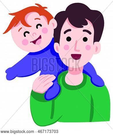 Father And New Born Son Father's Day Sticker