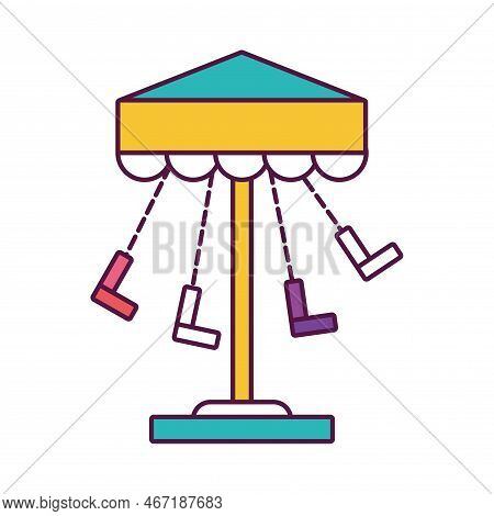 Isolated Carrousel Amusement Park Icon Vector Illustration