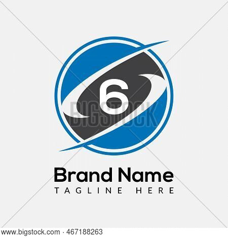 Abstract 6 Letter Modern Initial Logo Design Template