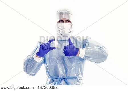 Medical Prescription. Pharmacist Give Thumbs Up For Bottle With Medication. Prescription Medicine