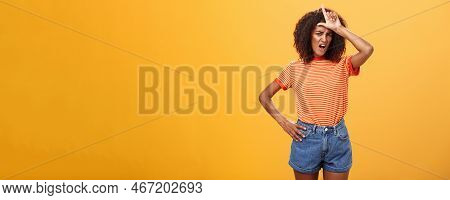 Arrogant And Confident Woman Not Talk With Losers. Mocking Self-assured Stylish African American Fem
