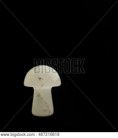 Stone Mushrooms Made From Mixed Gemstones And Crystalize Rock Showing Unique Patterns And Colours Us