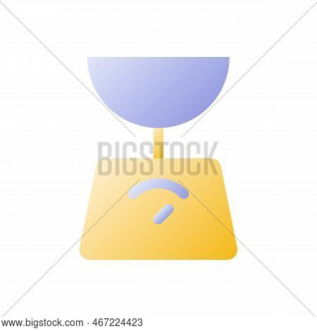 Shipping Scales Flat Gradient Two-color Ui Icon. Measuring Instrument. Parcel Weight Limit. Simple F