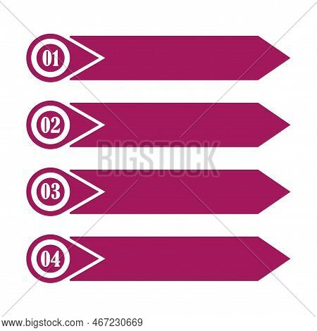 Modern Arrows With Numbers. Brochure Template Layout. Vector Illustration. Stock Image.