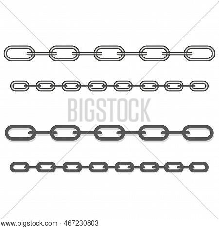 Chains Icon On White Background. Business Communication Concept. Vector Illustration. Stock Image.