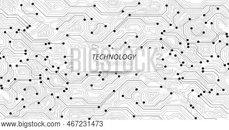Circuit Board Electronic Hi-tech Pattern.technology Black Circuit Diagram Concept. High-tech Circuit
